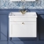 Nuie Classique Wall Hung 1-Drawer Vanity Unit with Traditional Basin 600mm Wide Satin White - 1 Tap Hole | Thumbnail Image
