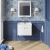 Nuie Classique Wall Hung 1-Drawer Vanity Unit with Traditional Basin 600mm Wide Satin White - 1 Tap Hole | Thumbnail Image