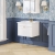 Nuie Classique Wall Hung 1-Drawer Vanity Unit with Traditional Basin 600mm Wide Satin White - 1 Tap Hole | Thumbnail Image