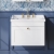 Nuie Classique Wall Hung 1-Drawer Vanity Unit with Traditional Basin 600mm Wide Satin White - 3 Tap Hole | Thumbnail Image