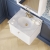 Nuie Classique Wall Hung 1-Drawer Vanity Unit with 1TH Grey Marble Top Basin 600mm Wide - Satin White | Thumbnail Image