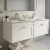 Classique 1200mm 2-Drawer Wall Hung Vanity Unit with Twin Marble Top Basin