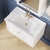 Nuie Classique Wall Hung 1-Drawer Vanity Unit with Traditional Basin 800mm Wide Satin White - 1 Tap Hole | Thumbnail Image