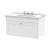 Nuie Classique Wall Hung 1-Drawer Vanity Unit with Traditional Basin 800mm Wide Satin White - 3 Tap Hole
