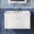 Nuie Classique Wall Hung 1-Drawer Vanity Unit with Traditional Basin 800mm Wide Satin White - 3 Tap Hole | Thumbnail Image