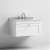 Classique 800mm 1-Drawer Wall Hung Vanity Unit with Marble Top Basin