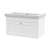 Nuie Classique Wall Hung 1-Drawer Vanity Unit with Traditional Basin 800mm Wide Satin White - 0 Tap Hole