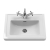 Nuie Classique Floor Standing 2-Door Vanity Unit with Basin 500mm Wide Satin Grey - 1 Tap Hole