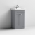 Nuie Classique Floor Standing 2-Door Vanity Unit with Basin 500mm Wide Satin Grey - 1 Tap Hole