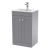 Nuie Classique Floor Standing 2-Door Vanity Unit with Basin-2 500mm Wide - Satin Grey