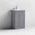 Nuie Classique Floor Standing 2-Door Vanity Unit with Basin-2 500mm Wide - Satin Grey