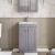 Nuie Classique Floor Standing 2-Door Vanity Unit with Basin-2 500mm Wide - Satin Grey | Thumbnail Image