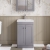 Nuie Classique Floor Standing 2-Door Vanity Unit with Basin-1 500mm Wide - Satin Grey | Thumbnail Image