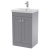 Nuie Classique Floor Standing 2-Door Vanity Unit with Basin-3 500mm Wide - Satin Grey