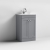 Nuie Classique Floor Standing 2-Door Vanity Unit with Curved Basin 500mm Wide - Satin Grey | Thumbnail Image