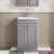 Nuie Classique Floor Standing 2-Door Vanity Unit with Curved Basin 500mm Wide - Satin Grey | Thumbnail Image