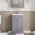 Nuie Classique Floor Standing 2-Door Vanity Unit with Curved Basin 500mm Wide - Satin Grey | Thumbnail Image