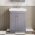 Nuie Classique Floor Standing 2-Door Vanity Unit with Basin 600mm Wide Satin Grey - 1 Tap Hole | Thumbnail Image