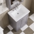 Nuie Classique Floor Standing 2-Door Vanity Unit with Basin 600mm Wide Satin Grey - 3 Tap Hole | Thumbnail Image