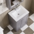 Nuie Classique Floor Standing 2-Door Vanity Unit with 1TH Minimalist Basin 600mm Wide - Satin Grey | Thumbnail Image