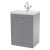 Nuie Classique Floor Standing 2-Door Vanity Unit with 1TH Thin-Edge Basin 600mm Wide - Satin Grey | Thumbnail Image