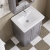Nuie Classique Floor Standing 2-Door Vanity Unit with Classic Basin 600mm Wide Satin Grey - 0 Tap Hole | Thumbnail Image