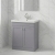Nuie Classique Floor Standing 2-Door Vanity Unit with Basin 800mm Wide Satin Grey - 1 Tap Hole