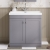 Nuie Classique Floor Standing 2-Door Vanity Unit with 1TH Thin-Edge Basin 800mm Wide - Satin Grey | Thumbnail Image