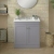 Nuie Classique Floor Standing 2-Door Vanity Unit with Traditional Basin 800mm Wide Satin Grey - 3 Tap Hole