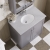 Nuie Classique Floor Standing 2-Door Vanity Unit with 1TH Grey Marble Top Basin 800mm Wide - Satin Grey | Thumbnail Image