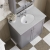 Nuie Classique Floor Standing 2-Door Vanity Unit with 3TH Grey Marble Top Basin 800mm Wide - Satin Grey | Thumbnail Image
