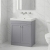 Nuie Classique Floor Standing 2-Door Vanity Unit with Classic Basin 800mm Wide Satin Grey - 0 Tap Hole