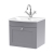 Nuie Classique Wall Hung 1-Drawer Vanity Unit with Curved Basin 500mm Wide - Satin Grey | Thumbnail Image