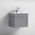 Nuie Classique Wall Hung 1-Drawer Vanity Unit with Curved Basin 500mm Wide - Satin Grey | Thumbnail Image