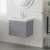 Nuie Classique Wall Hung 1-Drawer Vanity Unit with Basin 600mm Wide Satin Grey - 1 Tap Hole