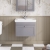 Nuie Classique Wall Hung 1-Drawer Vanity Unit with Basin 600mm Wide Satin Grey - 1 Tap Hole | Thumbnail Image