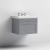 Nuie Classique Wall Hung 1-Drawer Vanity Unit with Basin 600mm Wide Satin Grey - 3 Tap Hole