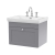 Nuie Classique Wall Hung 1-Drawer Vanity Unit with Basin 600mm Wide Satin Grey - 3 Tap Hole