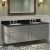 Nuie Classique Wall Hung 2-Drawer Vanity Unit with 3TH Black Marble Top Basin 1200mm Wide - Satin Grey