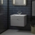 Classique 600mm 1-Drawer Wall Hung Vanity Unit with Ceramic Basin