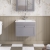 Nuie Classique Wall Hung 1-Drawer Vanity Unit with 1TH Minimalist Basin 600mm Wide - Satin Grey | Thumbnail Image