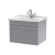 Nuie Classique Wall Hung 1-Drawer Vanity Unit with Traditional Basin 600mm Wide Satin Grey - 1 Tap Hole