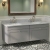 Nuie Classique Wall Hung 2-Drawer Vanity Unit with 1TH Grey Round Marble Top Basin 1200mm Wide - Satin Grey
