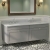Nuie Classique Wall Hung 2-Drawer Vanity Unit with 3TH Grey Marble Top Basin 1200mm Wide - Satin Grey