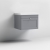 Nuie Classique Wall Hung 1-Drawer Vanity Unit with 0TH Contemporary Basin 600mm Wide - Satin Grey | Thumbnail Image