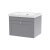 Nuie Classique Wall Hung 1-Drawer Vanity Unit with 0TH Contemporary Basin 600mm Wide - Satin Grey | Thumbnail Image