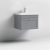 Nuie Classique Wall Hung 1-Drawer Vanity Unit with 1TH Contemporary Basin 600mm Wide - Satin Grey | Thumbnail Image