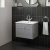 Nuie Classique Wall Hung 1-Drawer Vanity Unit with 1TH Stone Basin 600mm Wide - Satin Grey | Thumbnail Image