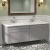 Nuie Classique Wall Hung 2-Drawer Vanity Unit with 1TH White Square Marble Top Basin 1200mm Wide - Satin Grey