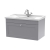 Nuie Classique Wall Hung 1-Drawer Vanity Unit with Traditional Basin 800mm Wide Satin Grey - 1 Tap Hole